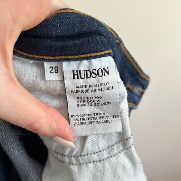 Hudson Krista Super Skinny Crop With Release Hem Jeans Blue 29 - Picture 10 of 10